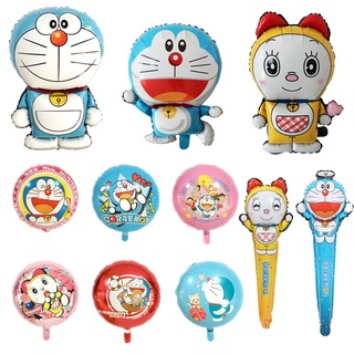 Bong bóng lá nhôm hình hoạt hình doraemon 18 inch trang trí tiệc sinh nhật