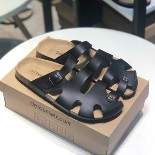 Dép birken đế trấu nam nữ unisex quai rọ chiến binh