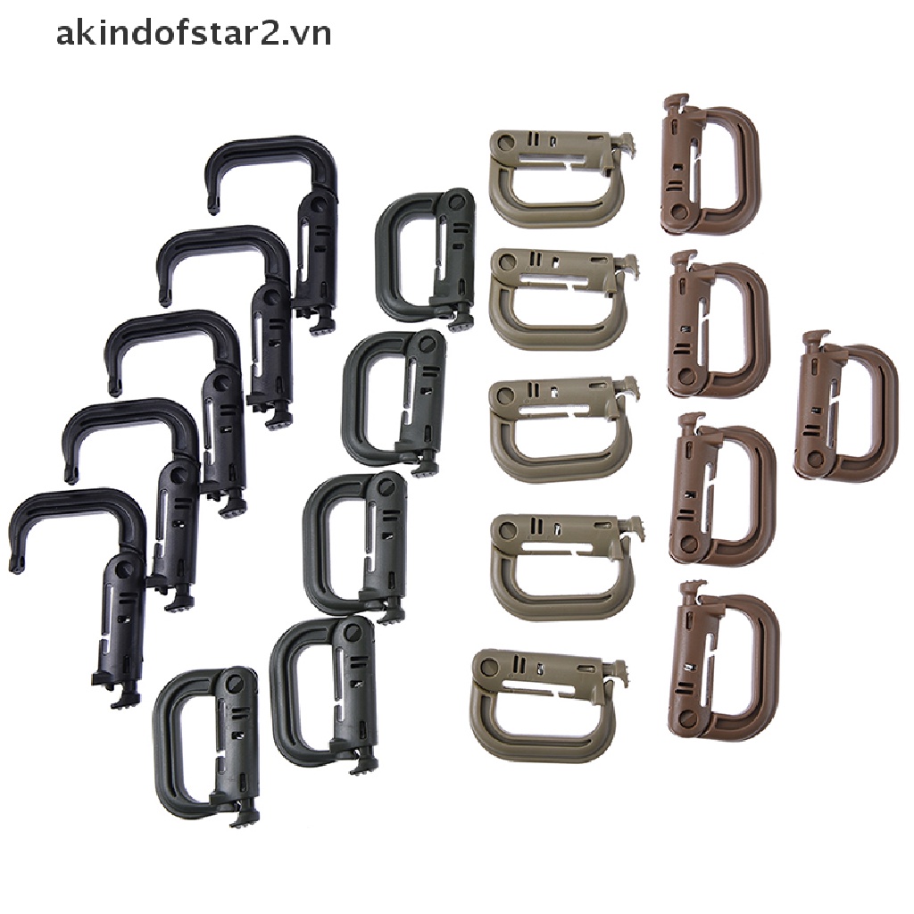 Set 5 Vòng Kẹp Nhựa Hình Chữ d Chuyên Dụng Cho Móc Khóa