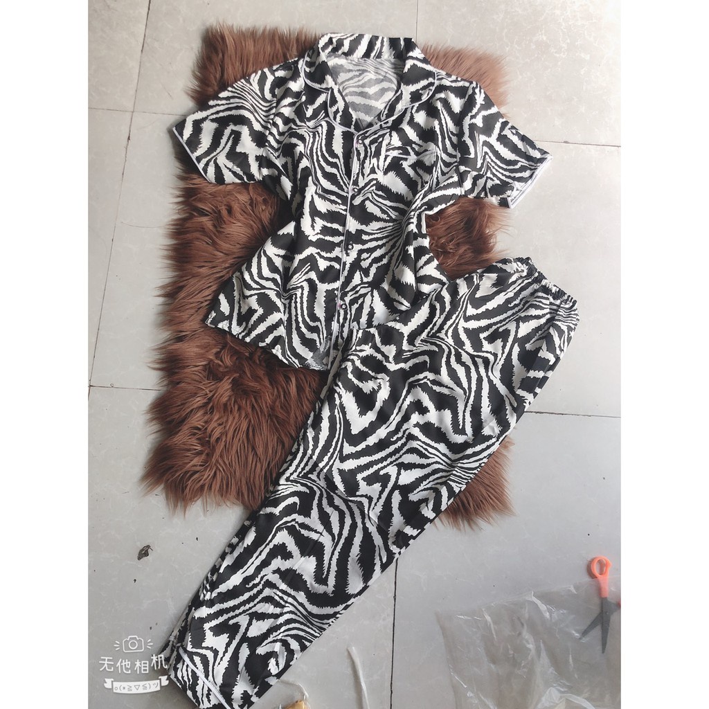 Bộ pijama lụa kate thái bộ mặc nhà mềm mại dễ thương GIAO NGẪU NHIÊN