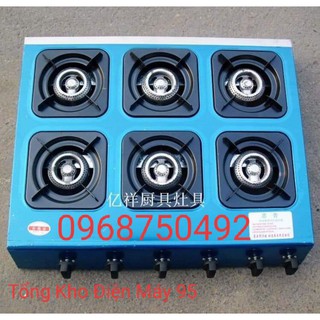 Bếp gas 6 cửa, bếp gas 6 họng, bếp gas 6 kiềng, bếp gas 6 lò