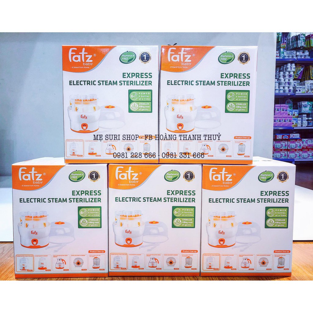 Máy tiệt trùng điện tử 6 Binh sữa Fatzbaby Hàn Quốc Loại mới - FB4028SL