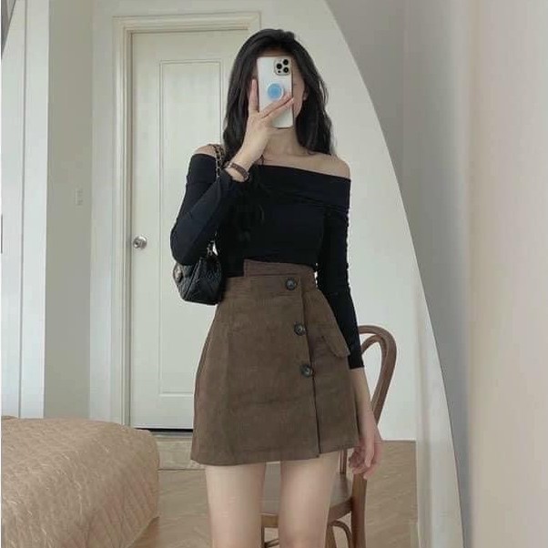 Áo thun bẹt vai siêu hot form ôm vải tăm cao cấp Shynstores