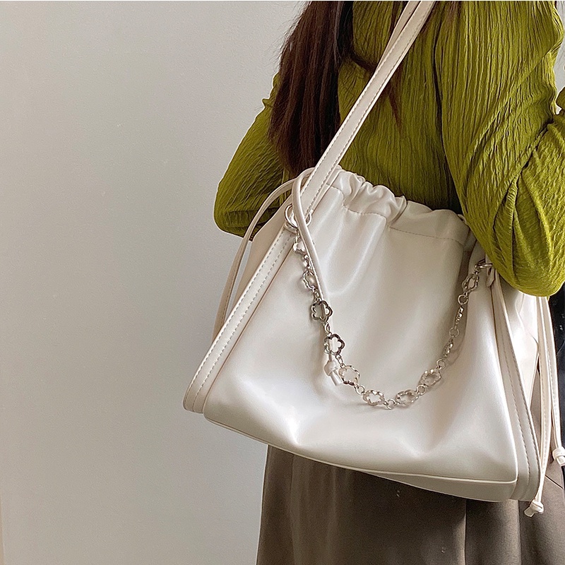 Túi tote Dây Rút Đeo Vai Sức Chứa Lớn Siêu Mềm Cho Nữ