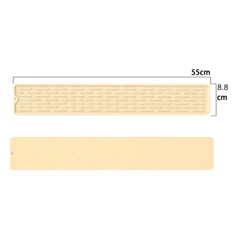 55 * 8.8CM Miếng Lót Chén Dĩa Bằng Silicon Chịu Nhiệt 2 Kích Thước Tùy Chọn  Lớn Cho Nhà Bếp Tấm Lót Silicon  Mặt bàn bếp cách nhiệt chống Người bảo vệ Thảm sấy khô bát đĩa