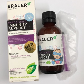 [Date 2/2022] Siro Tăng Đề Kháng Brauer Immunity 100ml úc