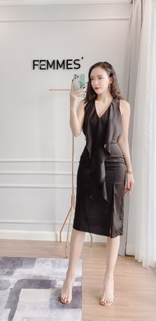 Váy lụa công sở