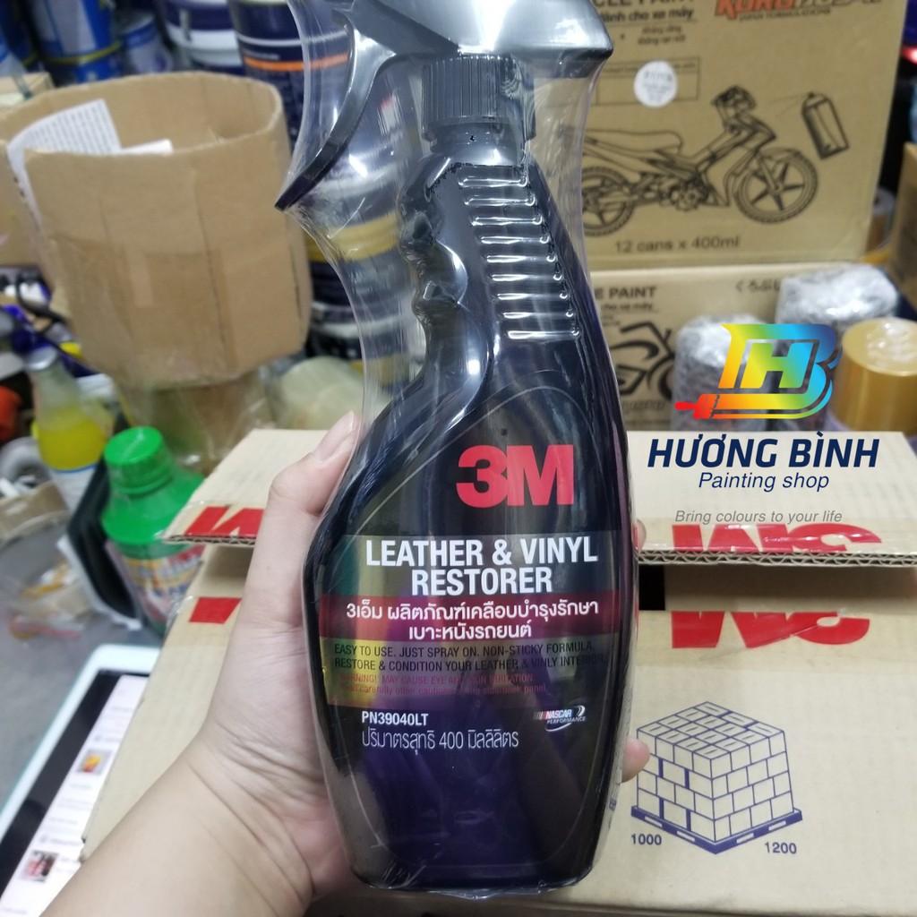 Dung dịch bảo vệ da và nhựa cho nội thất oto - 3M Leather &amp; Vinyl Restorer (400ml)