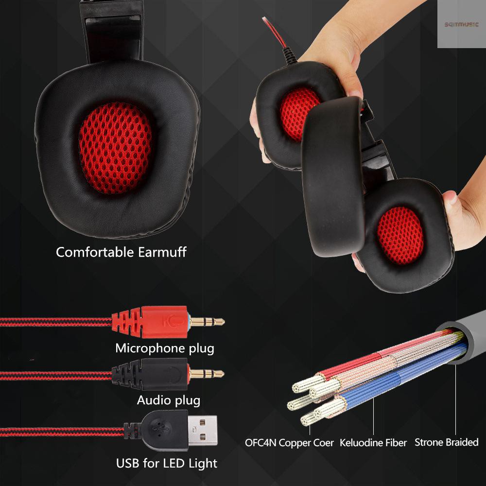 Tai Nghe Chụp Tai Bs Sy860Mv Jack 3.5mm Có Micro Và Đèn Led Cho Máy Tính | BigBuy360 - bigbuy360.vn