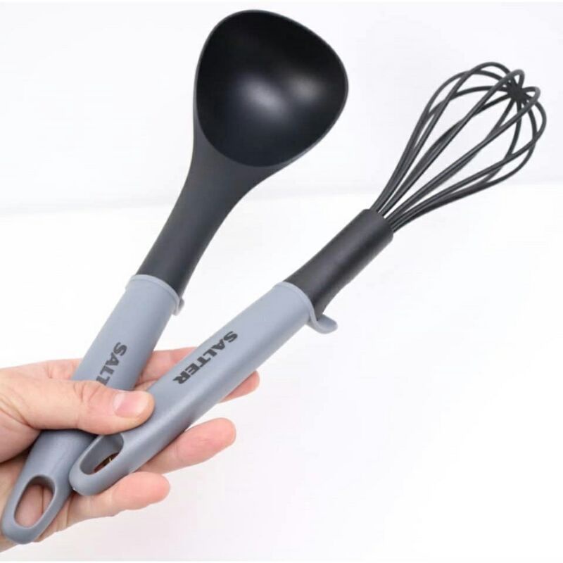 Bộ 2 dụng cụ nhà bếp (đồ khuấy và đồ múc) chịu nhiệt tốt hãng Salter