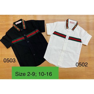 ÁO SƠMI TAY NGẮN VIỀN SỌC ĐỎ SIZE 10-32kg (Chat trước khi đặt hàng)
