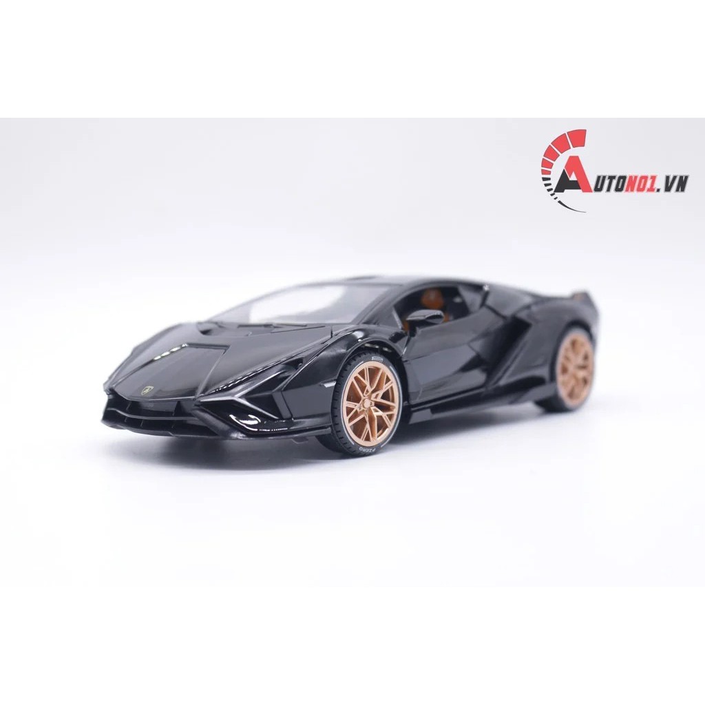 MÔ HÌNH XE LAMBORGHINI SIAN FKP 37 BLACK 1:22 JIAYE 7556