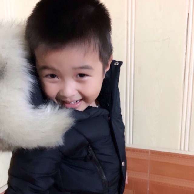 Áo phao mũ lông cho bé