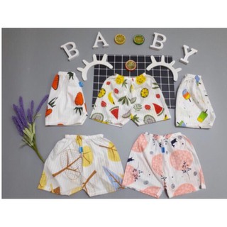 Quần đùi chục cotton giấy cho bé cực đẹp cực mát
