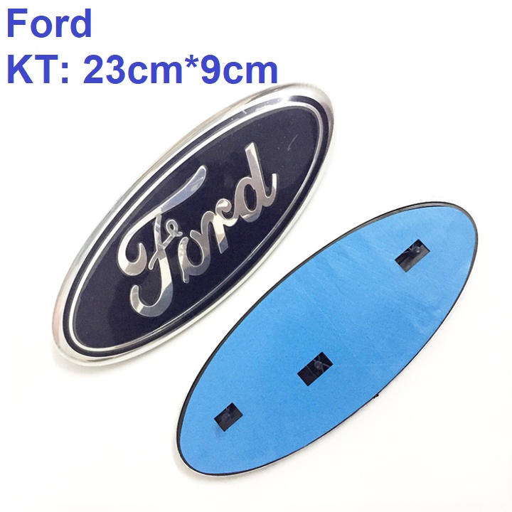 Logo biểu tượng biểu tượng trước và sau xe ô tô Ford, kích thước 23cm*9cm