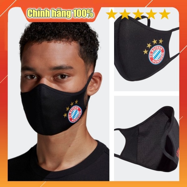[2021] Khẩu trang Adidas chính hãng CLB Bayern Munich vải cao cấp kháng khuẩn 2 lớp tái sử dụng nhiều mẫu