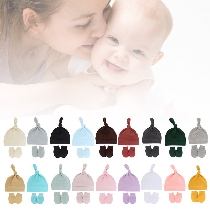 Khăn Quấn Đầu Màu Trơn Bảo Vệ Chống Trầy Xước Cho Bé Sơ Sinh