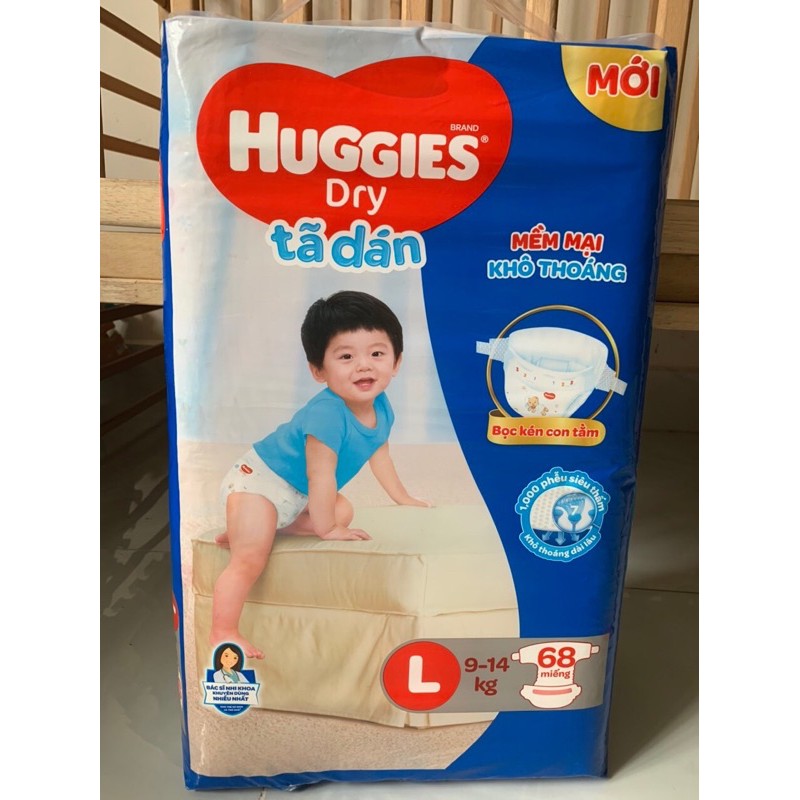 Tã dán Huggies S56/M76/L68/XL62/XXL56