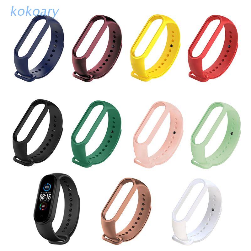 Dây đeo thay thế bằng silicon mềm bền cho đồng hồ thông minh Xiao-mi Mi Band 5