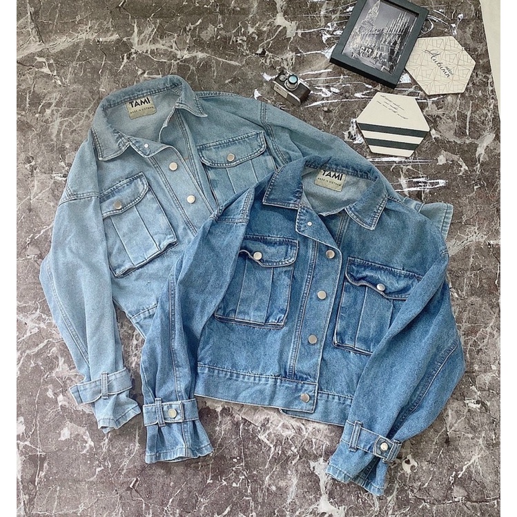 Áo khoác lửng CAO CẤP Áo Khoác croptop Áo Jeans Nữ Lửng