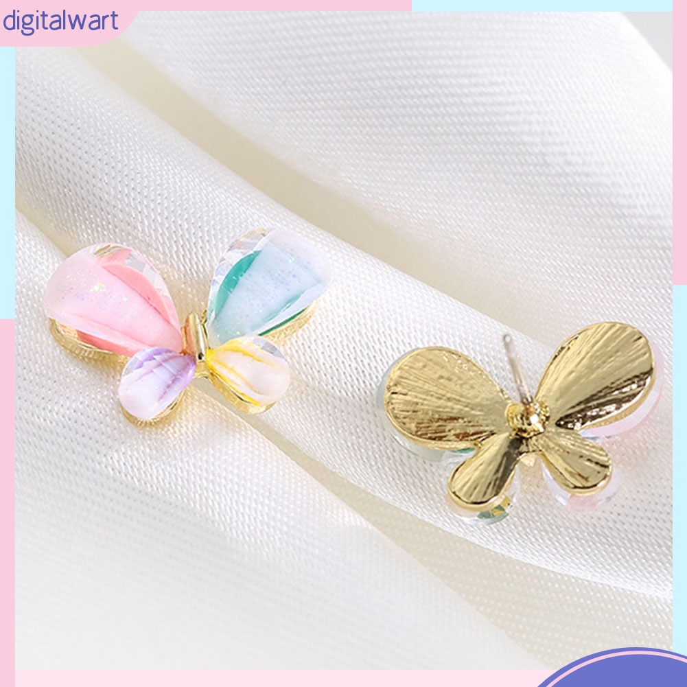 Khuyên Tai Hình Cánh Hoa Và Bướm Nhiều Màu Dành Cho Nữ