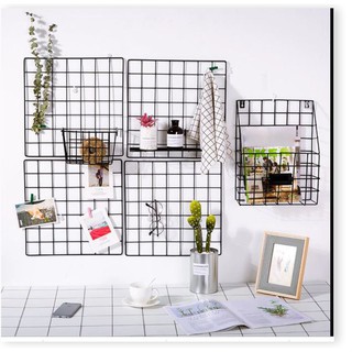 KHUNG lưới SẮT 35x35cm lắp ghép kệ và Khung TRANG TRÍ THÔNG MINH (size 35x35cm)