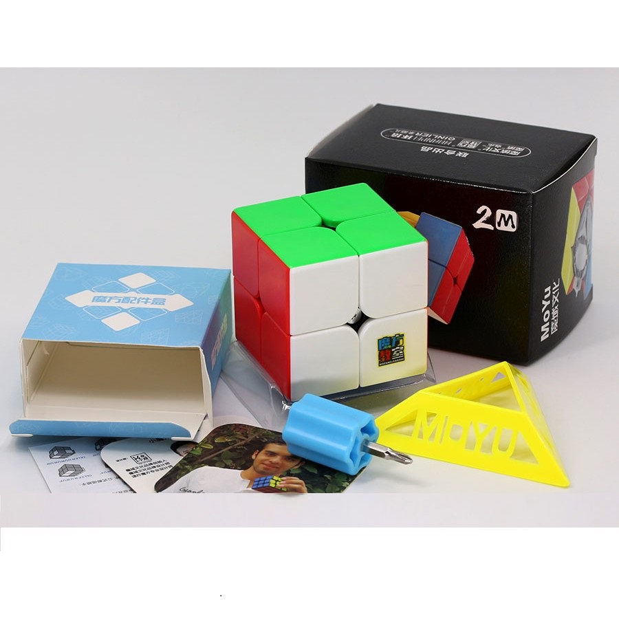 ✔️✔️ Rubik NAM CHÂM 2x2x2 FN2M MoYu MeiLong 2M Stickerless - TẶNG ĐẾ RUBIK VÀ VÍT