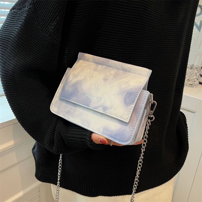 Túi Đeo Vai Hình Vuông Cỡ Nhỏ Màu gradient Phối Dây Xích Thời Trang Cho Nữ