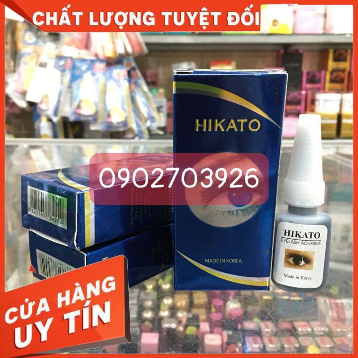 Keo nối mi HIKATO(hàn quốc )vỏ màu xanh không cay mắt - khô nhanh trong 3s- hàng chuyên dùng cho nối long mi-