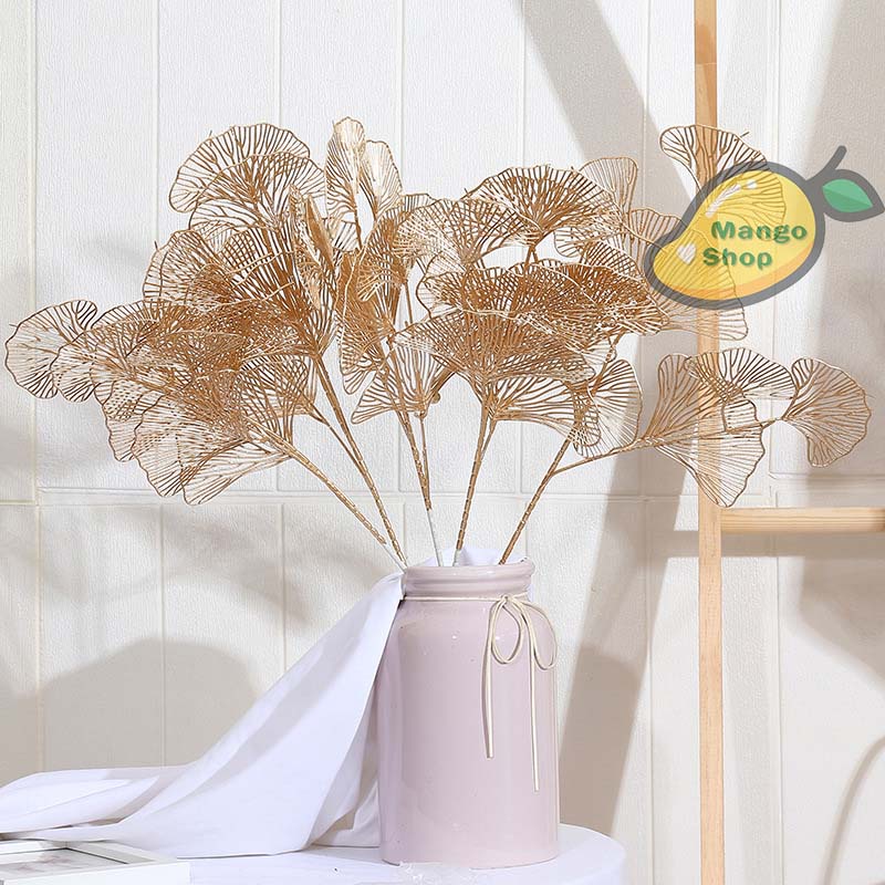 Cành Lá Rẻ Quạt Vàng Decor Trang Trí Chụp Ảnh