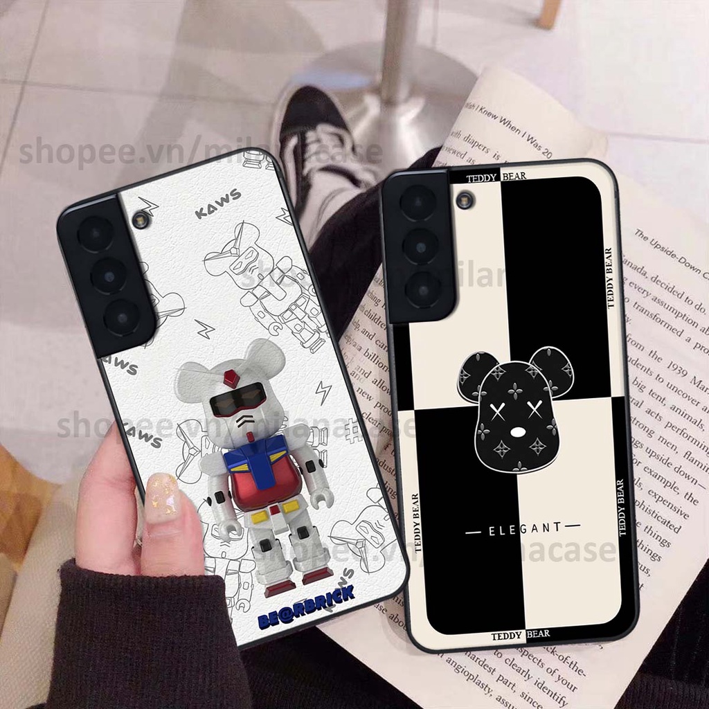 Ốp Samsung S21 / S21 FE / S21 Plus / S21+ gấu be@rBrick gấu Teddy Kaws siêu đẹp, phong cách, cá tính