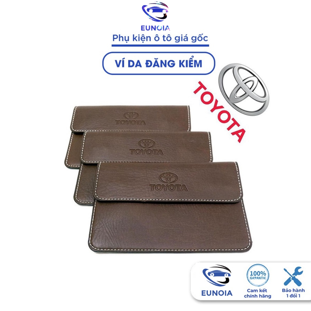 Ví da bóp da đựng giấy tờ đăng kiểm ô tô Toyota Vios Corolla Cross Altis Innova Camry