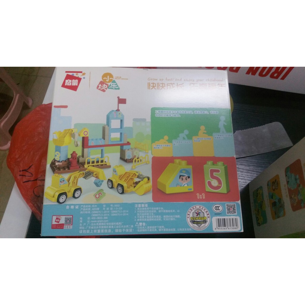 Mẫu Lắp Ráp xe,máy xúc,nhà... dành cho trẻ trên 2 tuổi Qman 5003 và Qman 5004