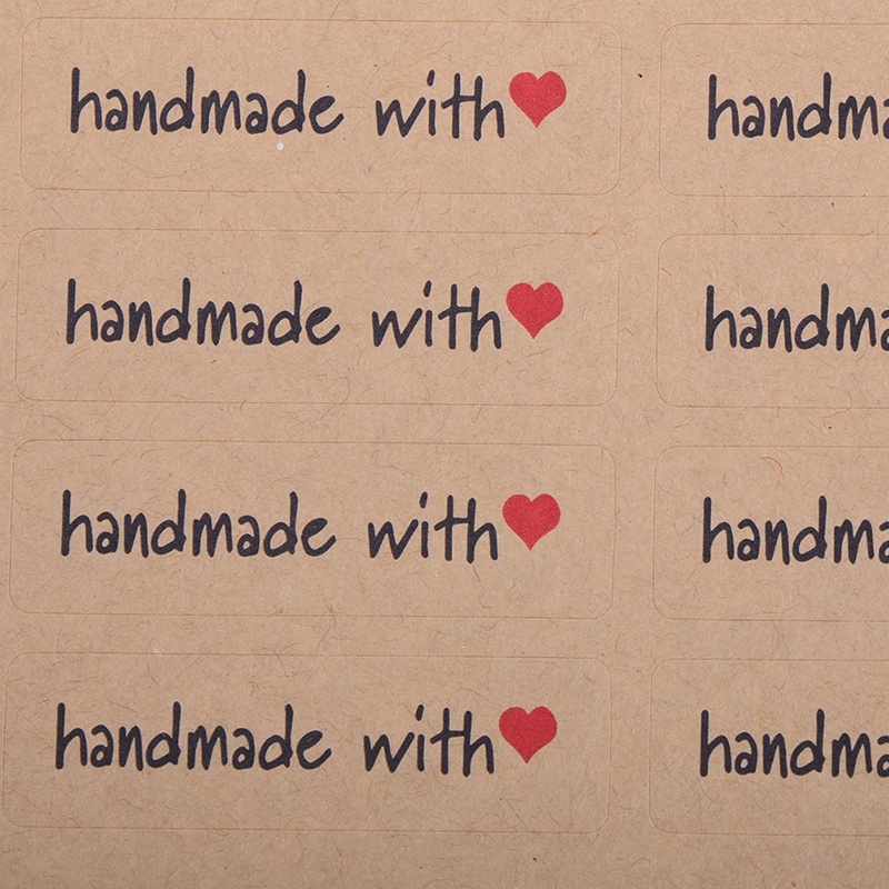 Bộ 120 miếng dán giấy kraft họa tiết dễ thương trang trí thủ công