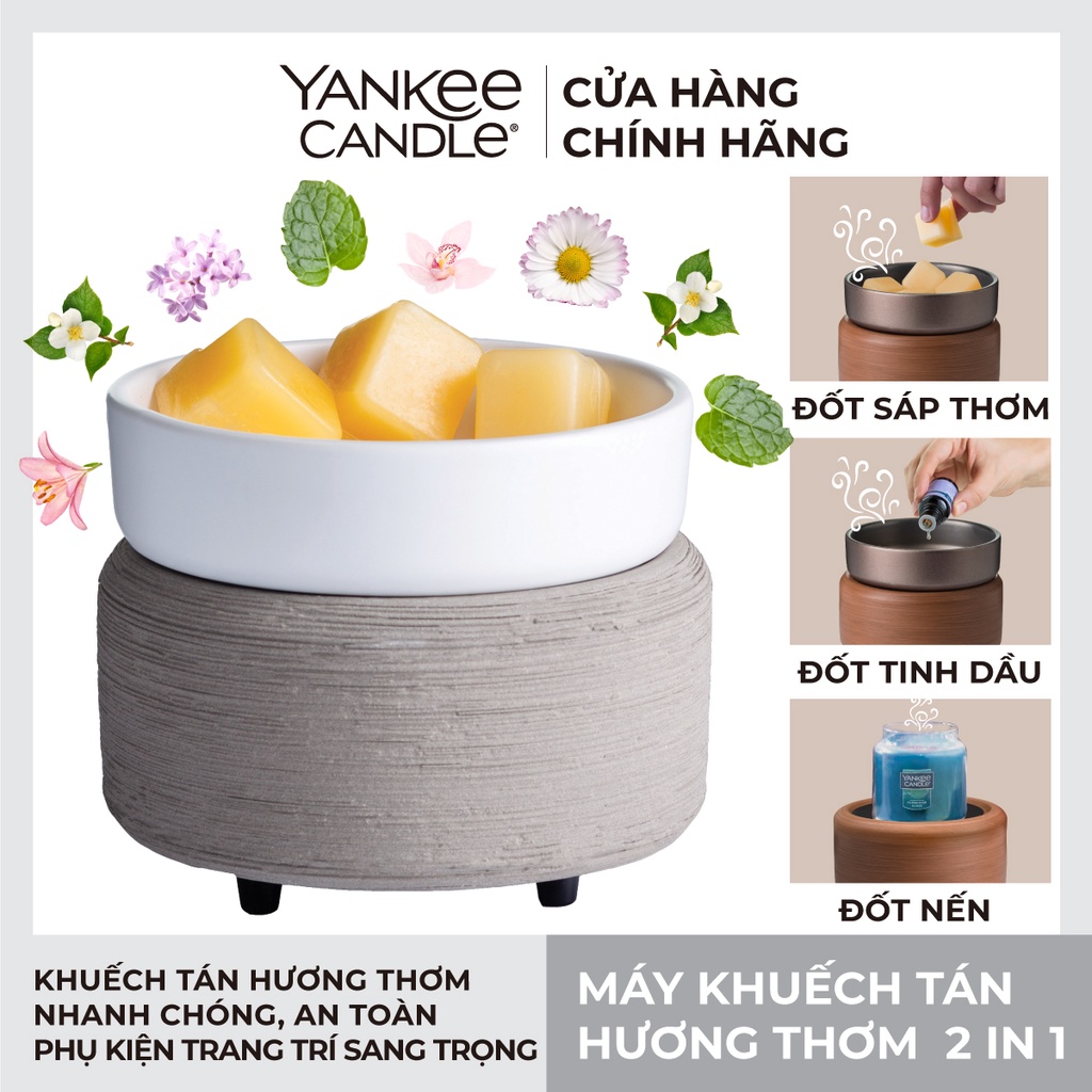 Máy khuếch tán hương thơm 2 trong 1 Yankee Candle - Gray Texture