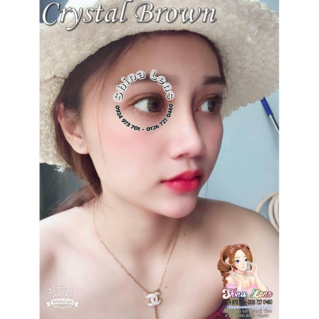 Lens brown crystal chính hãng an toàn