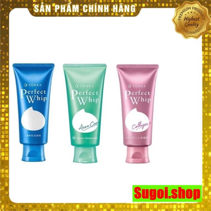 Sữa rửa mặt tạo bọt Senka Perfect Whip 120g nội địa Nhật Bản