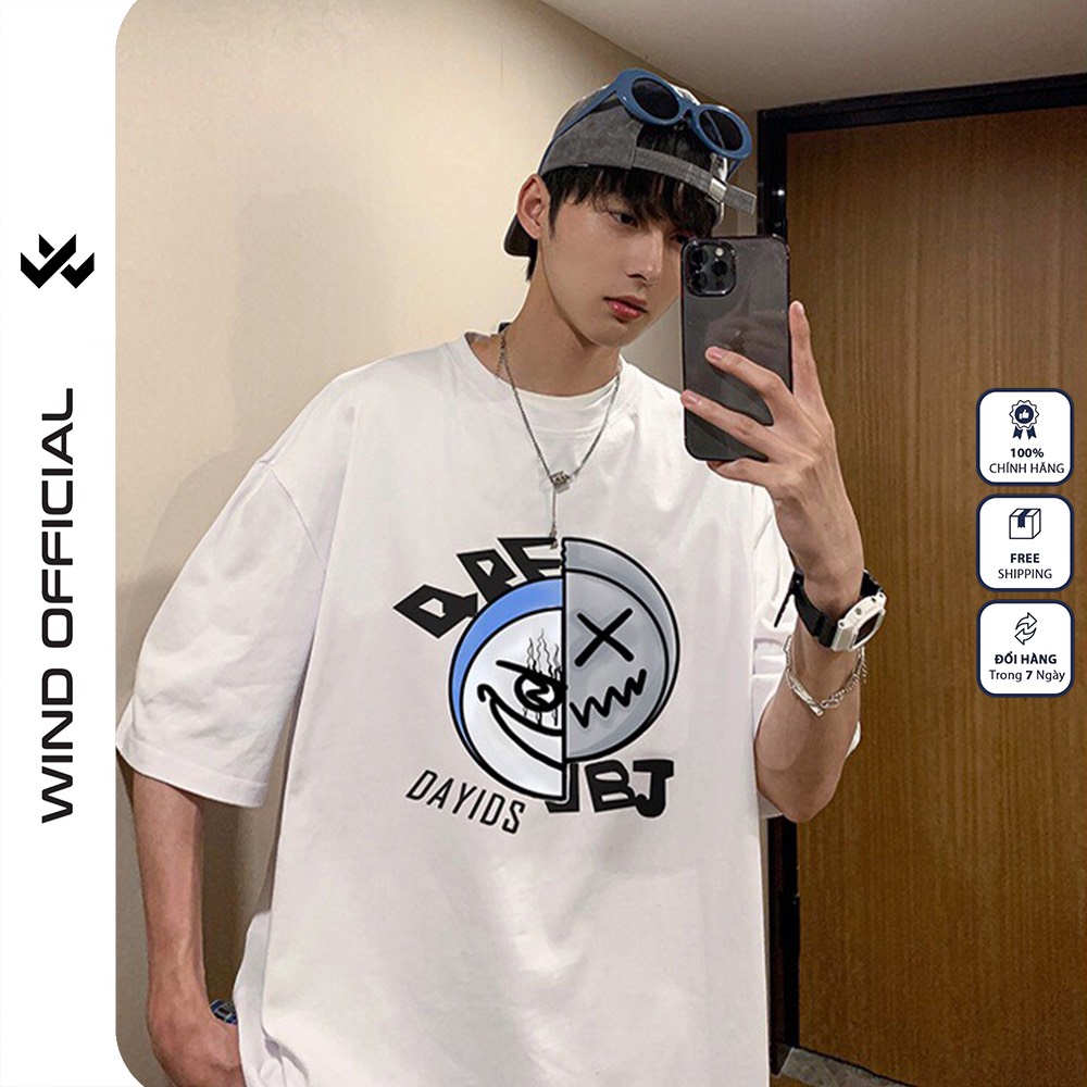 Áo phông unisex form rộng WIND tay lỡ oversize DAYIDS thời trang nam nữ ulzzang | BigBuy360 - bigbuy360.vn