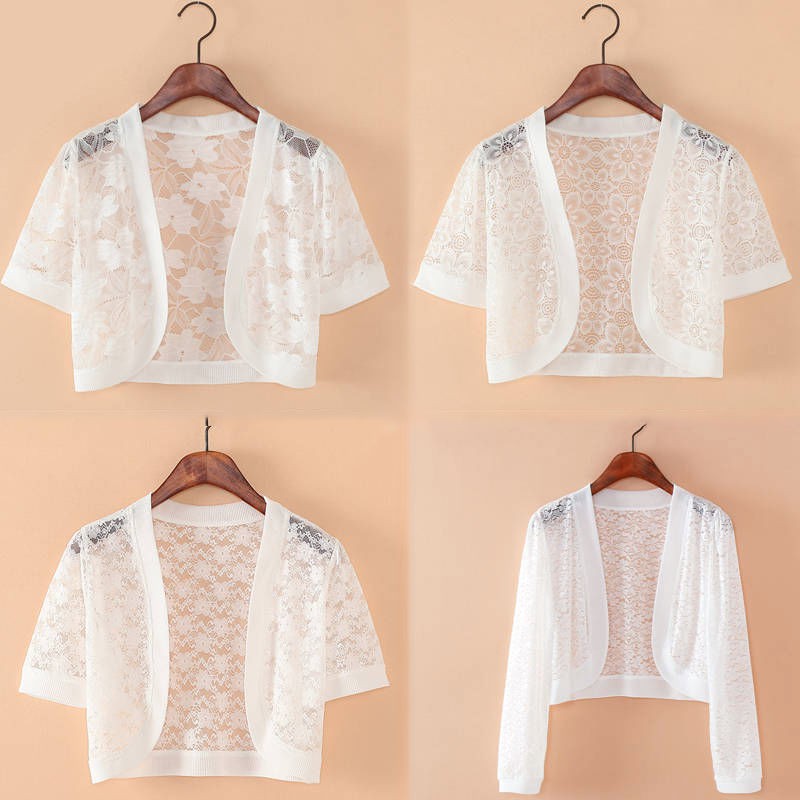 Áo Khoác Cardigan Tay Ngắn Phối Ren Thời Trang Mùa Hè 2020 Mới | BigBuy360 - bigbuy360.vn