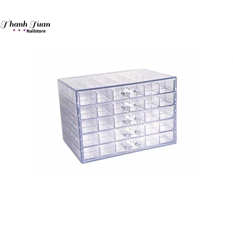 Khay đựng charm đá hoa 3 tầng và 5 tầng cao cấp &amp; khay 30 ô đa năng - Phụ kiện đồ nail