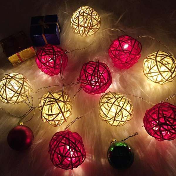 Dàn đèn nháy hình quả câu mây rất xinh xắn và đẹp