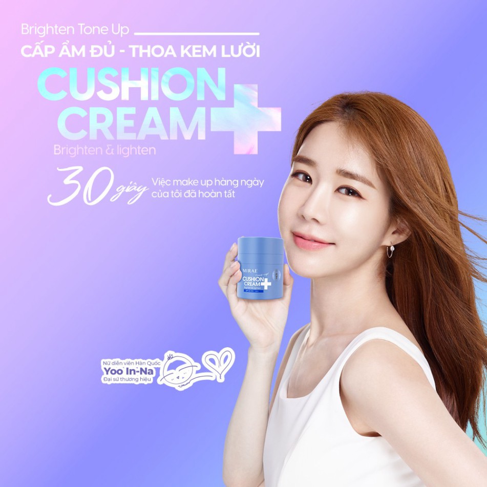 Kem lười Mirae giúp da trắng sáng dưỡng ẩm che mờ khuyết điểm MIREA CICA PLUS CUSHION CREAM 30ml/hũ | BigBuy360 - bigbuy360.vn