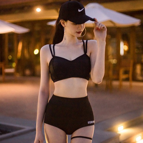 Bộ bơi 3 mảnh áo lưới croptop ôm dáng CÓ SẴN