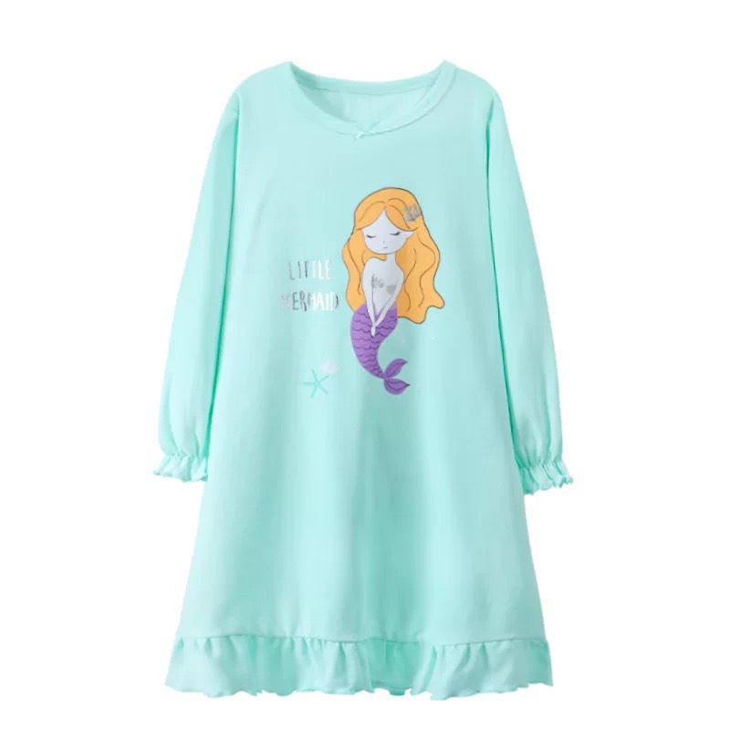 Váy cotton thu đông cho bé gái hãng Mamdadkids họa tiết đáng yêu