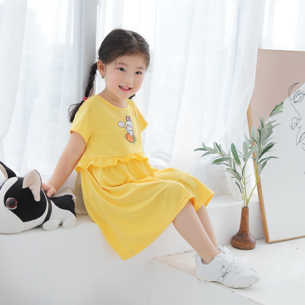 Váy cho bé gái, váy công chúa ILABY váy cotton thoáng mát cho bé từ 1 - 10 tuổi [10IG01840521]