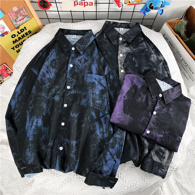 Men's Long Sleeve Elegant Korean Fashion Shirt 2021