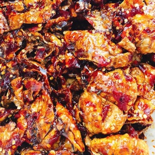 Mực rim me cay sa tế lon 250gr
