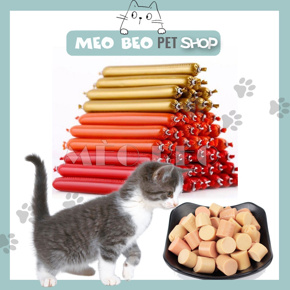 Xúc xích cho chó mèo thanh 15gr (Vị Ngẫu Nhiên) - Mèo Béo Petshop