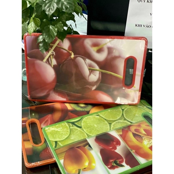 Thớt Nhựa Hình Hoa Quả Hình Vuông Tròn Tiện Dụng