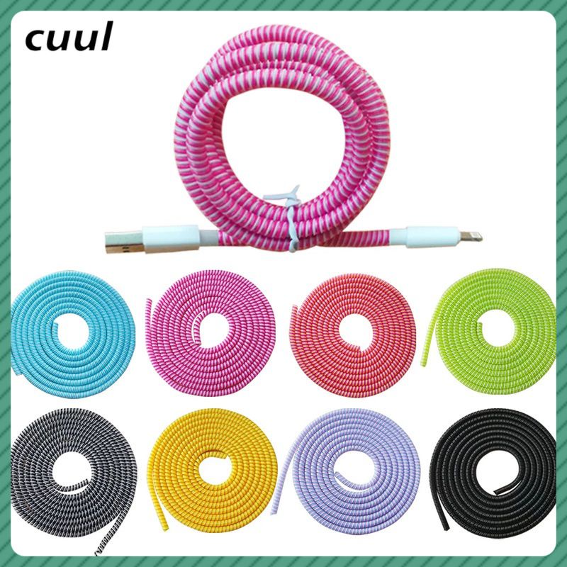 Còn Hàng Bảo Vệ Cáp Mạ Lớp Viền Cuốn Gọn 1.4M Dòng Dữ Liệu Ốp Lưng Dây Bảo Vệ Mùa Xuân Dây Cho Iphone Android Usb tai Nghe Chụp Tai Bao Da Cá Tuyết